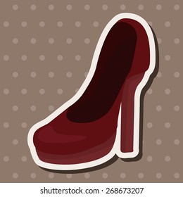 High-heeled shoes style theme elements vector,eps