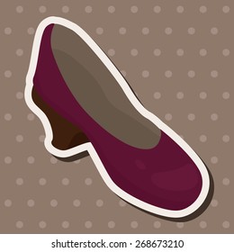 High-heeled shoes style theme elements vector,eps