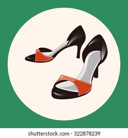 High-heeled shoes style theme elements