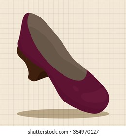 High-heeled shoes style theme elements vector, eps
