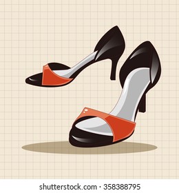 High-heeled shoes style theme elements