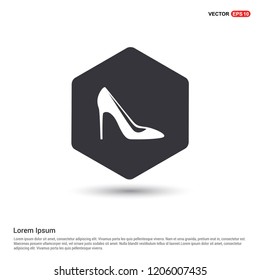 High-heels icon Hexa White Background icon template - Free vector icon