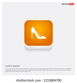 High-heels icon Orange Abstract Web Button - Free vector icon