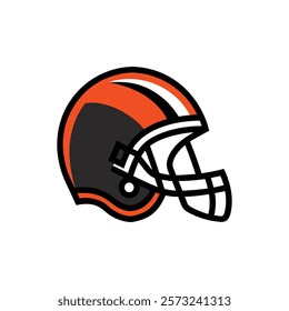 High-Impact American Football Helmet Vector Illustration Design for Creative Projects on a White Background