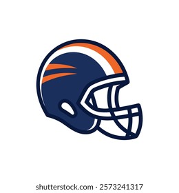 High-Impact American Football Helmet Vector Illustration Design for Creative Projects on a White Background