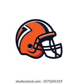 High-Impact American Football Helmet Vector Illustration Design for Creative Projects on a White Background