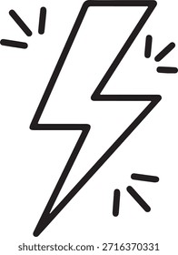 Icono de perno de relámpago negro de alto impacto con chispas de energía: potencia, electricidad, símbolo de peligro para UI, UX y diseño de seguridad