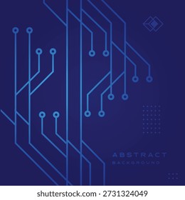 Un fondo digital de alto impacto con un gradiente azul eléctrico con intrincadas líneas de circuito y nodos circulares. Esta composición futurista representa el núcleo de la tecnología moderna, ideal para temas de desarrollo de software, investigación de IA y elementos visuales innovadores de redes de datos.