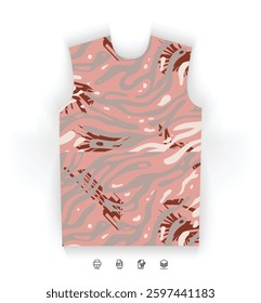 High-Impact Red Jersey Pattern with Dynamic and Sharp Line Graphics