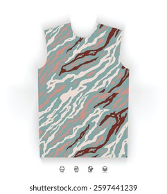 High-Impact Red Jersey Pattern with Dynamic and Sharp Line Graphics