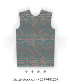 High-Impact Red Jersey Pattern with Dynamic and Sharp Line Graphics