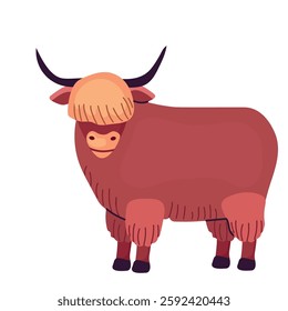 Highland cattle icon clipart avatar logotype isolated illustration