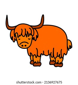 Vektorlinie und Farbgrafik von Highlands 