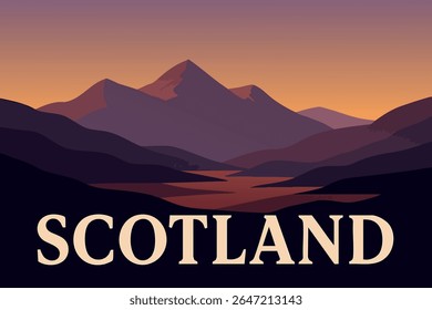 Os horizontes das Highland oferecem vistas amplas sobre as majestosas montanhas da Escócia, onde picos acidentados encontram vales verdes expansivos, mostrando a beleza crua e as paisagens tranquilas do Highland escocês