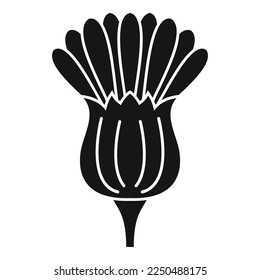 Highland thistle icon simple vector. Flower plant. Marian seed