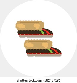 Highlander slippers vector icon