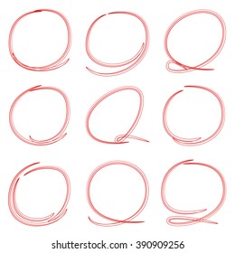 highlight circle, red circle marker set