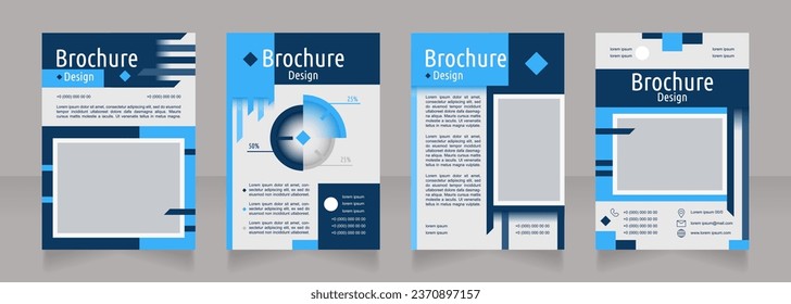 Highlight company direction blank brochure design. Template set with copy space for text. Premade corporate reports collection. Editable 4 paper pages. Ubuntu Condensed, Arial Regular fonts used