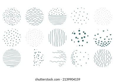 Highlight cover set, abstract simple boho geometric icons for social media template. Vector illustration