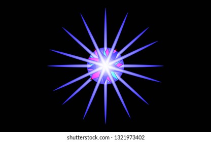 highlight effect stars on a black background
