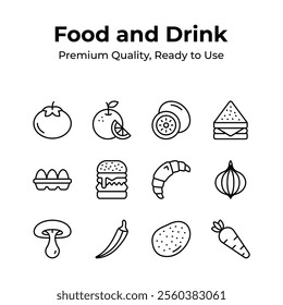 Highlight the farm freshness with this set of vegetable icons