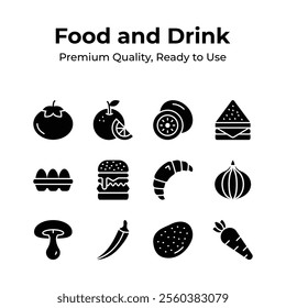 Highlight the farm freshness with this set of vegetable icons