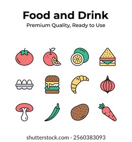 Highlight the farm freshness with this set of vegetable icons