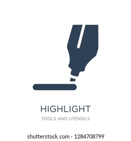 highlight icon vector on white background, highlight trendy filled icons from Tools and utensils collection, highlight vector illustration