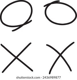 highlight line circle x mark