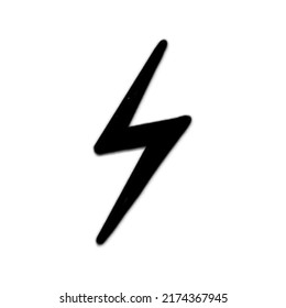 Highlight marker electric lightning bolt. Vector illustration isolated on white background.