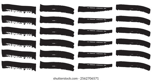  highlight marker lines. Highlighter stroke set.  brushes stripes set. vector illustration eps 10.