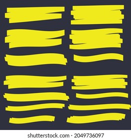 Resaltar líneas de marcador. Resaltar el vector de trazos. Resaltar el lápiz de marcadores