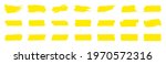Highlight marker lines. Marker yellow strokes. Hand drawn marker strokes. Text marker stripes. Text highlights and underlining. Brush lines.