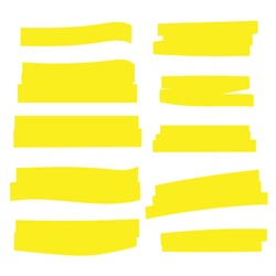 Highlight Marker. Highlight Yellow Strokes. Marker Pen Highlight