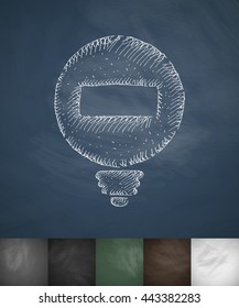 highlight off icon. Hand drawn vector illustration