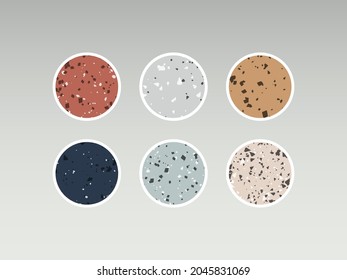 Highlight story cover. Terrazzo abstract design. Premium Vector