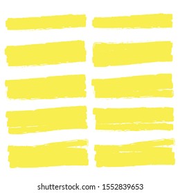 Highlight strokes. Highlight marker pen. Highlight marker stroke