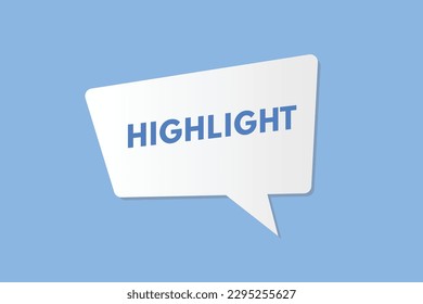 Highlight text Button. Highlight Sign Icon Label Sticker Web Buttons