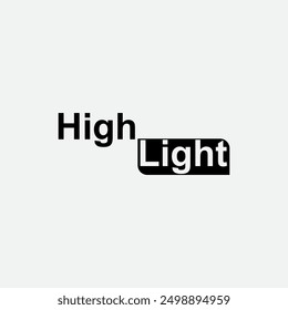 highlight text template design with modern and abstract style use for business brand and logo