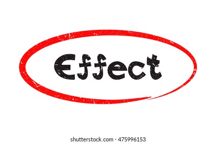 Highlight of typing word " Effect " have porous and rough isolated on white background. For making a mark your product using a stamp or seal. Easy to change color. Unique character.