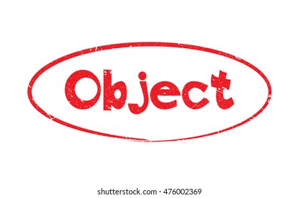 Highlight of typing word " Object " have porous and rough isolated on white background. For making a mark your product using a stamp or seal. Easy to change color. Unique character.