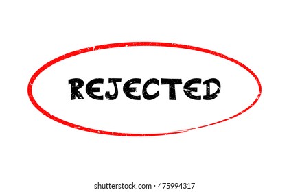 Highlight of typing word " REJECTED " have porous and rough isolated on white background. For making a mark your product using a stamp or seal. Easy to change color. Unique character.