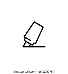 Highlight vector icon in linear, outline icon isolated on white background