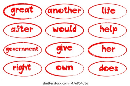 Highlight of writing word have porous and rough isolated on white background. For making a mark your product using a stamp or seal. Easy to change color. Unique character.