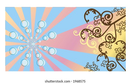 highlighted background with filigree and gradient burst -  use separately or together