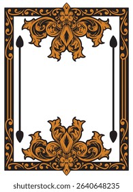 Highlighted Vine Luxurious Ornamental Border Decorative Vector