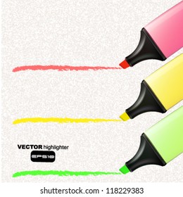 highlighter banner design. vector illustration.