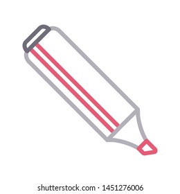 highlighter colour line vector icon