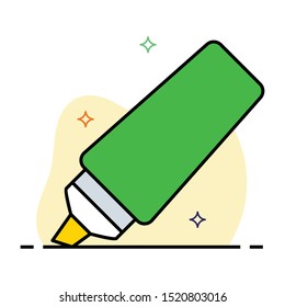 highlighter colour line vector icon