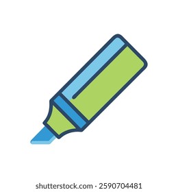 Highlighter Flat Icon Design Illustration